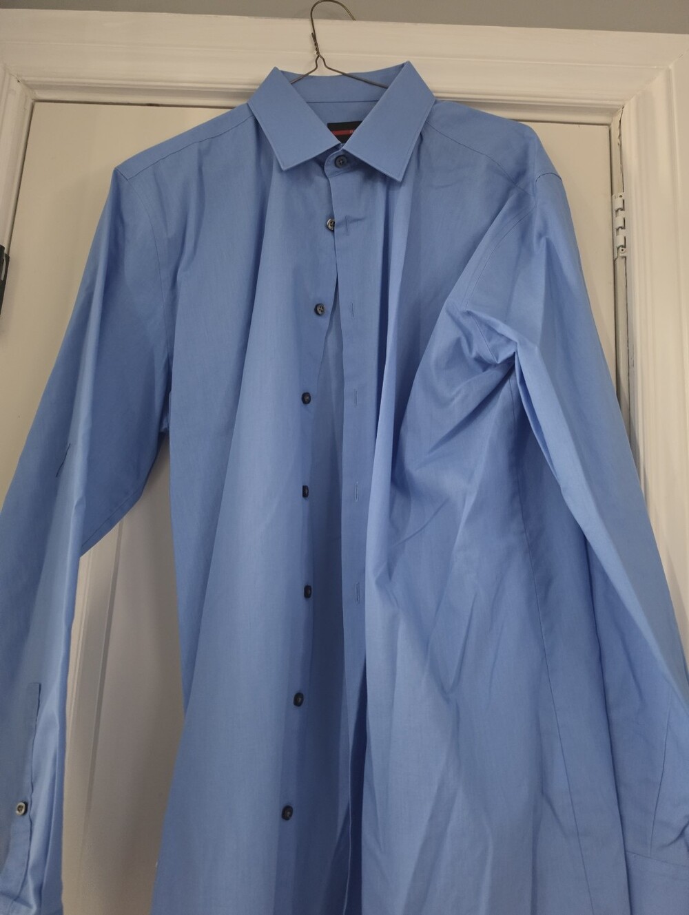 jf j.ferrar Light Blue Men's Dress Shirt - Button Front